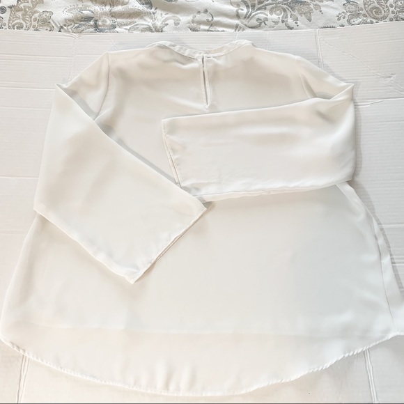 Zara Basic collection women’s blouse, white color, size large, - Picture 5 of 11